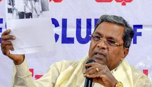 Former Karnataka chief minister Siddaramaiah addresses the press in Bengaluru.(PTI) Former Karnataka chief minister Siddaramaiah addresses the press in Bengaluru.(PTI)