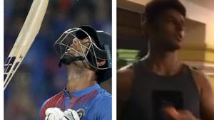Shivam Dube playing Table tennis.(HT Collage) Shivam Dube playing Table tennis.(HT Collage)