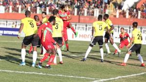 TRAU FC played out a 2-2 draw against Real Kashmir.(Twitter) TRAU FC played out a 2-2 draw against Real Kashmir.(Twitter)