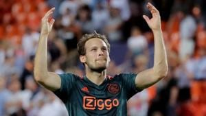 Ajax's Daley Blind celebrates after the match.(REUTERS) Ajax's Daley Blind celebrates after the match.(REUTERS)