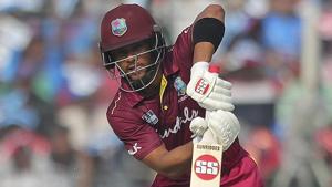West Indies' Shai Hope plays a shot.(AP) West Indies' Shai Hope plays a shot.(AP)
