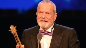 British filmmaker Terry Gilliam receives a Lifetime Achievement Award during the opening ceremony of the 41st Cairo International Film Festival (CIFF).(REUTERS) British filmmaker Terry Gilliam receives a Lifetime Achievement Award during the opening ceremony of the 41st Cairo International Film Festival (CIFF).(REUTERS)