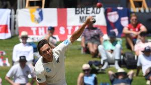 New Zealand's Trent Boult in action.(REUTERS) New Zealand's Trent Boult in action.(REUTERS)