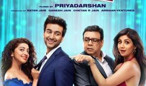 The first poster of Hungama 2 features Meezaan, Shilpa Shetty and Paresh Rawal. The first poster of Hungama 2 features Meezaan, Shilpa Shetty and Paresh Rawal.