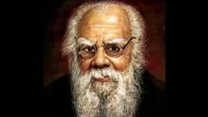 After BJP posted a tweet denigrating rationalist social reformer ‘Periyar’ EV Ramasamy over his second marriage with a woman, who was much younger than him, it found itself on the firing line of allies and opponents alike.(Twitter/@Learnedpolitics) After BJP posted a tweet denigrating rationalist social reformer ‘Periyar’ EV Ramasamy over his second marriage with a woman, who was much younger than him, it found itself on the firing line of allies and opponents alike.(Twitter/@Learnedpolitics)