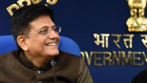 Minister of Commerce & Industry Piyush Goyal during a press conference in New Delhi on Tuesday.(Sonu Mehta/HT PHOTO)