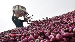 The steep price of onions, a necessary cooking ingredient for most households, has adversely impacted the kitchen budget of the common people in Jharkhand.(ANI Photo) The steep price of onions, a necessary cooking ingredient for most households, has adversely impacted the kitchen budget of the common people in Jharkhand.(ANI Photo)