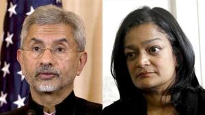 Indian-American lawmaker Pramila Jayapal and External Affairs Minister S Jaishankar(HT Photo) Indian-American lawmaker Pramila Jayapal and External Affairs Minister S Jaishankar(HT Photo)