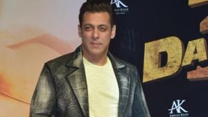Actor Salman Khan at the screening of Dabangg 3.(IANS) Actor Salman Khan at the screening of Dabangg 3.(IANS)