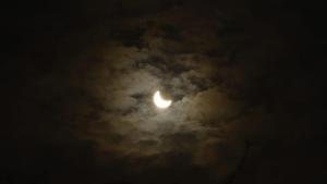 Partial solar eclipse seen from Nehru Planetarium in Mumbai.(Anshuman Poyrekar/HT Photo) Partial solar eclipse seen from Nehru Planetarium in Mumbai.(Anshuman Poyrekar/HT Photo)
