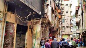 A repeat of Anaj Mandi-type fire tragedy was averted in east Delhi’s Krishna Nagar .(HT Photo) A repeat of Anaj Mandi-type fire tragedy was averted in east Delhi’s Krishna Nagar .(HT Photo)