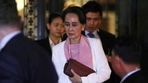 Myanmar’s military has hit back hard wherein Suu Kyi said that the army operations were in response to Rohingya militant attacks.(REUTERS Photo) Myanmar’s military has hit back hard wherein Suu Kyi said that the army operations were in response to Rohingya militant attacks.(REUTERS Photo)