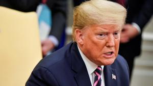 House of Representatives approved articles of impeachment against US President Donald Trump , at the White House in Washington, on 19 December.(REUTERS Photo) House of Representatives approved articles of impeachment against US President Donald Trump , at the White House in Washington, on 19 December.(REUTERS Photo)