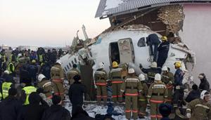 Police and rescuers work on the site of a plane crash near Almaty International Airport, outside Almaty, Kazakhstan, Friday, Dec. 27, 2019.(AP photo) Police and rescuers work on the site of a plane crash near Almaty International Airport, outside Almaty, Kazakhstan, Friday, Dec. 27, 2019.(AP photo)