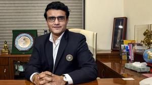 Sourav Ganguly poses for a photograph after taking charge as the new BCCI President at BCCI headquarters, in Mumbai.(PTI) Sourav Ganguly poses for a photograph after taking charge as the new BCCI President at BCCI headquarters, in Mumbai.(PTI)