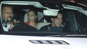 Salman Khan with Iulia Vantur in Mumbai.(Varinder Chawla) Salman Khan with Iulia Vantur in Mumbai.(Varinder Chawla)