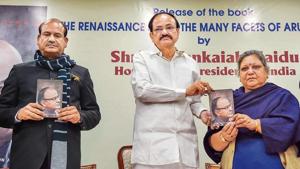 Lok Sabha Speaker Om Birla, Vice President M Venkaiah Naidu and Arun Jaitley’s wife Sangeeta Jaitley release a book ‘The Renaissance Man — The Many Facets of Arun Jaitley’ in New Delhi.(PTI) Lok Sabha Speaker Om Birla, Vice President M Venkaiah Naidu and Arun Jaitley’s wife Sangeeta Jaitley release a book ‘The Renaissance Man — The Many Facets of Arun Jaitley’ in New Delhi.(PTI)