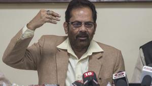 Union Minister of Minority Affairs Mukhtar Abbas Naqvi(Pratik Chorge/HT Photo) Union Minister of Minority Affairs Mukhtar Abbas Naqvi(Pratik Chorge/HT Photo)