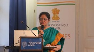 Indian Ambassador to Austria Renu Pall. (Photo @IndiainAustria) Indian Ambassador to Austria Renu Pall. (Photo @IndiainAustria)