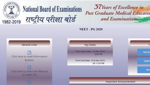 NEET PG 2020 admit card. (Screengrab) NEET PG 2020 admit card. (Screengrab)