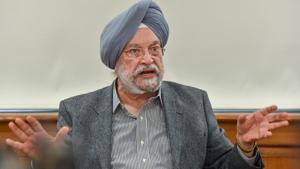 Civil Aviation Minister Hardeep Singh Puri launched the ‘e-BCAS Project: Training Module’ aimed at helping more than 1.5 lakh employees of various stakeholders by migrating from manual process of training to digital platform.(PTI Photo) Civil Aviation Minister Hardeep Singh Puri launched the ‘e-BCAS Project: Training Module’ aimed at helping more than 1.5 lakh employees of various stakeholders by migrating from manual process of training to digital platform.(PTI Photo)