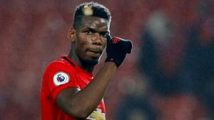 Manchester United's Paul Pogba acknowledges fans after the match.(REUTERS) Manchester United's Paul Pogba acknowledges fans after the match.(REUTERS)