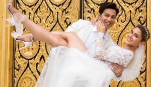 Varun Dhawan and Sara Ali Khan in a still from Coolie No 1. Varun Dhawan and Sara Ali Khan in a still from Coolie No 1.