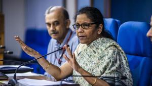 Along with the details of proposed investment projects, the Union finance ministry report also gives estimates of India’s nominal GDP from 2019-20 to 2024-25.(Pradeep Gaur/Mint) Along with the details of proposed investment projects, the Union finance ministry report also gives estimates of India’s nominal GDP from 2019-20 to 2024-25.(Pradeep Gaur/Mint)