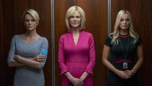 Bombshell movie review: This image released by Lionsgate shows Charlize Theron, from left, Nicole Kidman and Margot Robbie in a scene from Jay Roach’s new film.(AP) Bombshell movie review: This image released by Lionsgate shows Charlize Theron, from left, Nicole Kidman and Margot Robbie in a scene from Jay Roach’s new film.(AP)