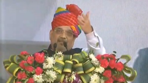 Amit Shah was addressing a rally in Rajasthan’s Jodhpur to launch an awareness programme in support of the amended citizenship law.(Twitter/ BJP) Amit Shah was addressing a rally in Rajasthan’s Jodhpur to launch an awareness programme in support of the amended citizenship law.(Twitter/ BJP)