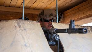 U.S. Marines with 2nd Battalion, 7th Marines, assigned to the Special Purpose Marine Air-Ground Task Force-Crisis Response-Central Command (SPMAGTF-CR-CC) 19.2, reinforce the U.S. Embassy Compound in Baghdad, Iraq, January 2, 2020.(via REUTERS) U.S. Marines with 2nd Battalion, 7th Marines, assigned to the Special Purpose Marine Air-Ground Task Force-Crisis Response-Central Command (SPMAGTF-CR-CC) 19.2, reinforce the U.S. Embassy Compound in Baghdad, Iraq, January 2, 2020.(via REUTERS)