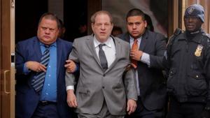 Harvey Weinstein exits following a hearing in his sexual assault case at New York State Supreme Court in New York.(REUTERS) Harvey Weinstein exits following a hearing in his sexual assault case at New York State Supreme Court in New York.(REUTERS)