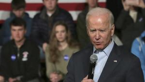 Democratic presidential candidate former Vice President Joe Biden addresses a gathering during a campaign stop in Exeter, N.H.(AP) Democratic presidential candidate former Vice President Joe Biden addresses a gathering during a campaign stop in Exeter, N.H.(AP)
