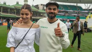 File photo of Virat Kohli with wife Anushka Sharma at SCG.(Reuters) File photo of Virat Kohli with wife Anushka Sharma at SCG.(Reuters)