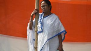 Disciplinary action against two TMC leaders for sharing dais with the state BJP chief has invited sarcasm from the Saffron party.(Arijit Sen/HT Photo/File) Disciplinary action against two TMC leaders for sharing dais with the state BJP chief has invited sarcasm from the Saffron party.(Arijit Sen/HT Photo/File)