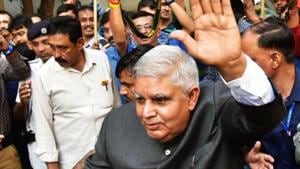 West Bengal Governor Jagdeep Dhankhar has denied consent to pending bills that had been sent to him by the TMC government.(ANI PHOTO.) West Bengal Governor Jagdeep Dhankhar has denied consent to pending bills that had been sent to him by the TMC government.(ANI PHOTO.)