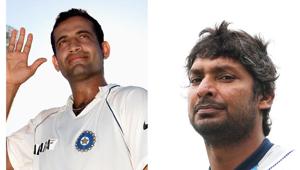 Irfan Pathan(L), Kumar Sangakkara(R)(HT Collage) Irfan Pathan(L), Kumar Sangakkara(R)(HT Collage)