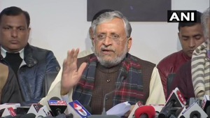 Bihar Deputy Chief Minister Sushil Kumar Modi on Saturday announced the dates to collect data for National Population Register in the state.(ANI) Bihar Deputy Chief Minister Sushil Kumar Modi on Saturday announced the dates to collect data for National Population Register in the state.(ANI)