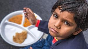 The survey, one of the WCD ministry officials cited above said, was prompted by the an incident in September last year in Uttar Pradesh’s Mirzapur district, where a video of children being served rice and salt as their midday meal went viral on social media.(Getty Images for representation) The survey, one of the WCD ministry officials cited above said, was prompted by the an incident in September last year in Uttar Pradesh’s Mirzapur district, where a video of children being served rice and salt as their midday meal went viral on social media.(Getty Images for representation)