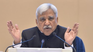 Chief Election Commissioner Sunil Arora addressing a press conference in New Delhi.(ANI Photo) Chief Election Commissioner Sunil Arora addressing a press conference in New Delhi.(ANI Photo)