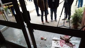 Inside visuals from Jawaharlal Nehru University where violence broke out on Sunday evening.(ANI Photo) Inside visuals from Jawaharlal Nehru University where violence broke out on Sunday evening.(ANI Photo)