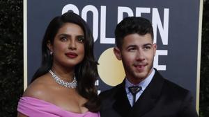 Golden Globe Awards 2020 red carpet: Priyanka Chopra made a stunning appearance with Nick Jonas.(REUTERS) Golden Globe Awards 2020 red carpet: Priyanka Chopra made a stunning appearance with Nick Jonas.(REUTERS)