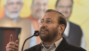 Union Minister of Information and Broadcasting and incharge BJP’s Delhi election campaign Prakash Javadekar also said that it needs to be found out who has been creating obstacles in the semester registration process going on since last three days.(HT PHOTO) Union Minister of Information and Broadcasting and incharge BJP’s Delhi election campaign Prakash Javadekar also said that it needs to be found out who has been creating obstacles in the semester registration process going on since last three days.(HT PHOTO)