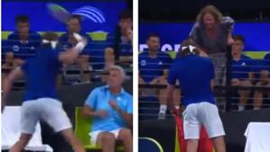 Stefanos Tsitsipas in anger.(HT Collage) Stefanos Tsitsipas in anger.(HT Collage)