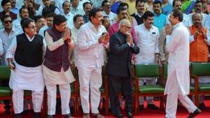 Maharashtra Chief Minister Uddhav Thakeray greets his cabinet Ministers as he arrives for a group photograph at the premise of Vidhan Bhawan, in Nagpur.(File photo: PTI) Maharashtra Chief Minister Uddhav Thakeray greets his cabinet Ministers as he arrives for a group photograph at the premise of Vidhan Bhawan, in Nagpur.(File photo: PTI)