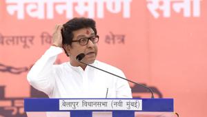 MNS Chief Raj Thackeray addresses public rally at Nerul in Navi Mumbai.(File photo by Bachchan Kumar/Hindustan Times) MNS Chief Raj Thackeray addresses public rally at Nerul in Navi Mumbai.(File photo by Bachchan Kumar/Hindustan Times)