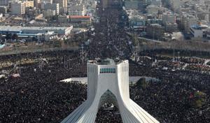 Mourners attend funeral ceremony for Iranian General Qassem Soleimani and his comrades, who were killed in Iraq in a US drone attack on January 3(AP) Mourners attend funeral ceremony for Iranian General Qassem Soleimani and his comrades, who were killed in Iraq in a US drone attack on January 3(AP)