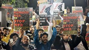 People hold placards during a protest against NRC and CAA, Osmania University Campus, Hyderabad(ANI) People hold placards during a protest against NRC and CAA, Osmania University Campus, Hyderabad(ANI)
