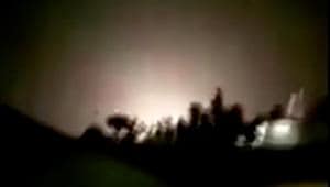 An explosion is seen following missiles landing at what is believed to be Ain al-Asad Air Base in Iraq.(via REUTERS) An explosion is seen following missiles landing at what is believed to be Ain al-Asad Air Base in Iraq.(via REUTERS)