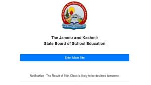 JKBOSE class 10 results. (Screengrab) JKBOSE class 10 results. (Screengrab)